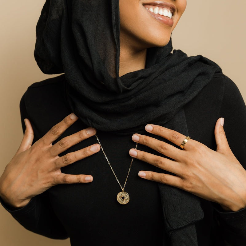 Collier lien éternel calligraphie arabe vue portée | Origfay