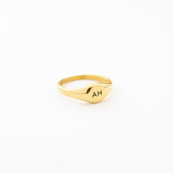 Custom Initials Signet Ring