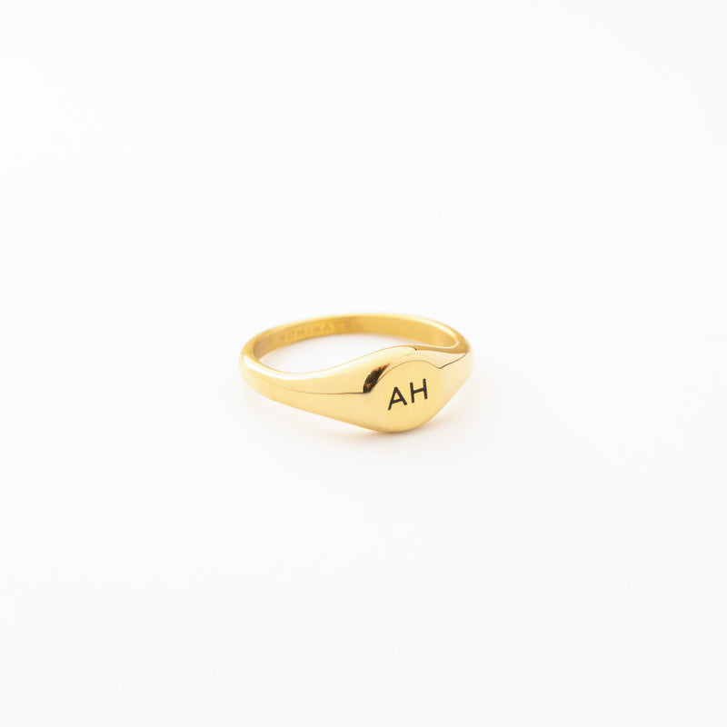 Custom Initials Signet Ring