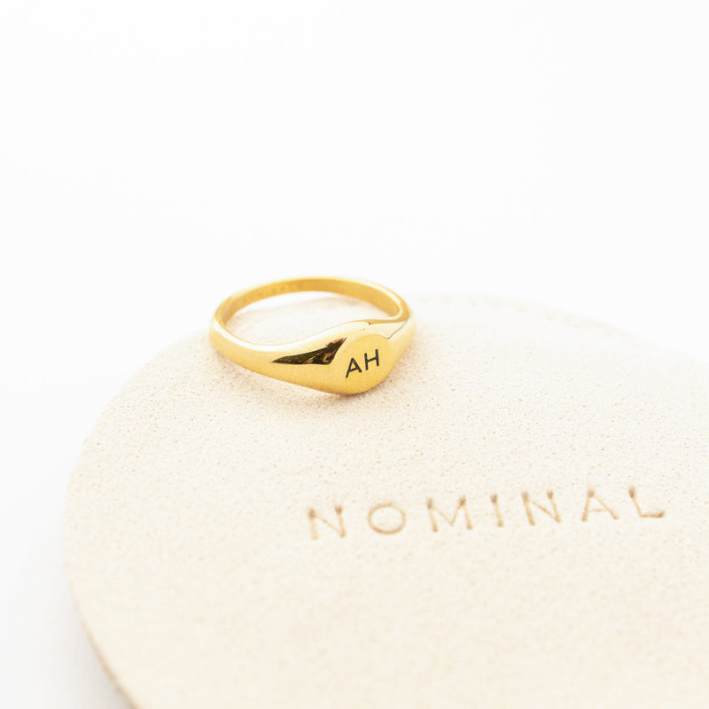 Custom Initials Signet Ring