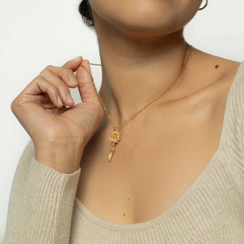 ‘Happiness' Sunflower Necklace