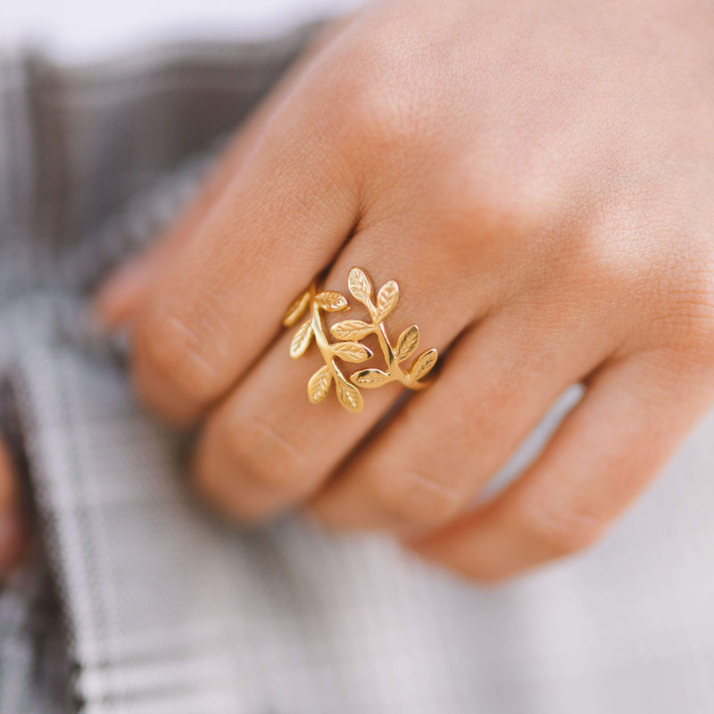 Palestine Olive Leaf Ring