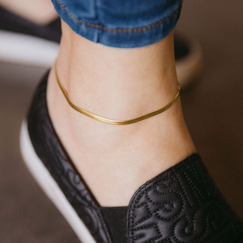 Herringbone Chain Anklet