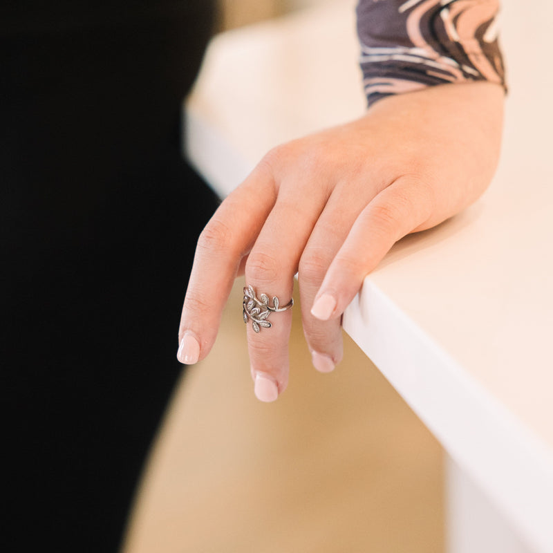 Palestine Olive Leaf Ring