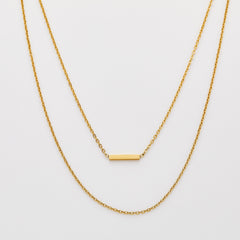 Coffret superposition Cable Bar colliers - bijou en acier inoxydable plaqué or | Origfay