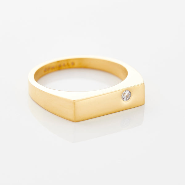 Signet Bar Bezel Ring