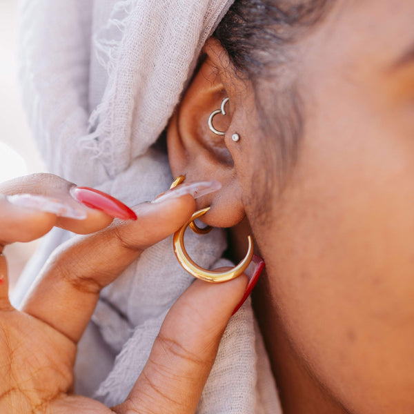 Crescent Hoop Earrings